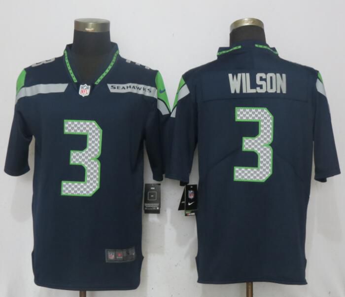 Men Seattle Seahawks #3 Wilson Navy Blue 2017 Vapor Untouchable New Nike Limited Player NFL Jerseys->jacksonville jaguars->NFL Jersey